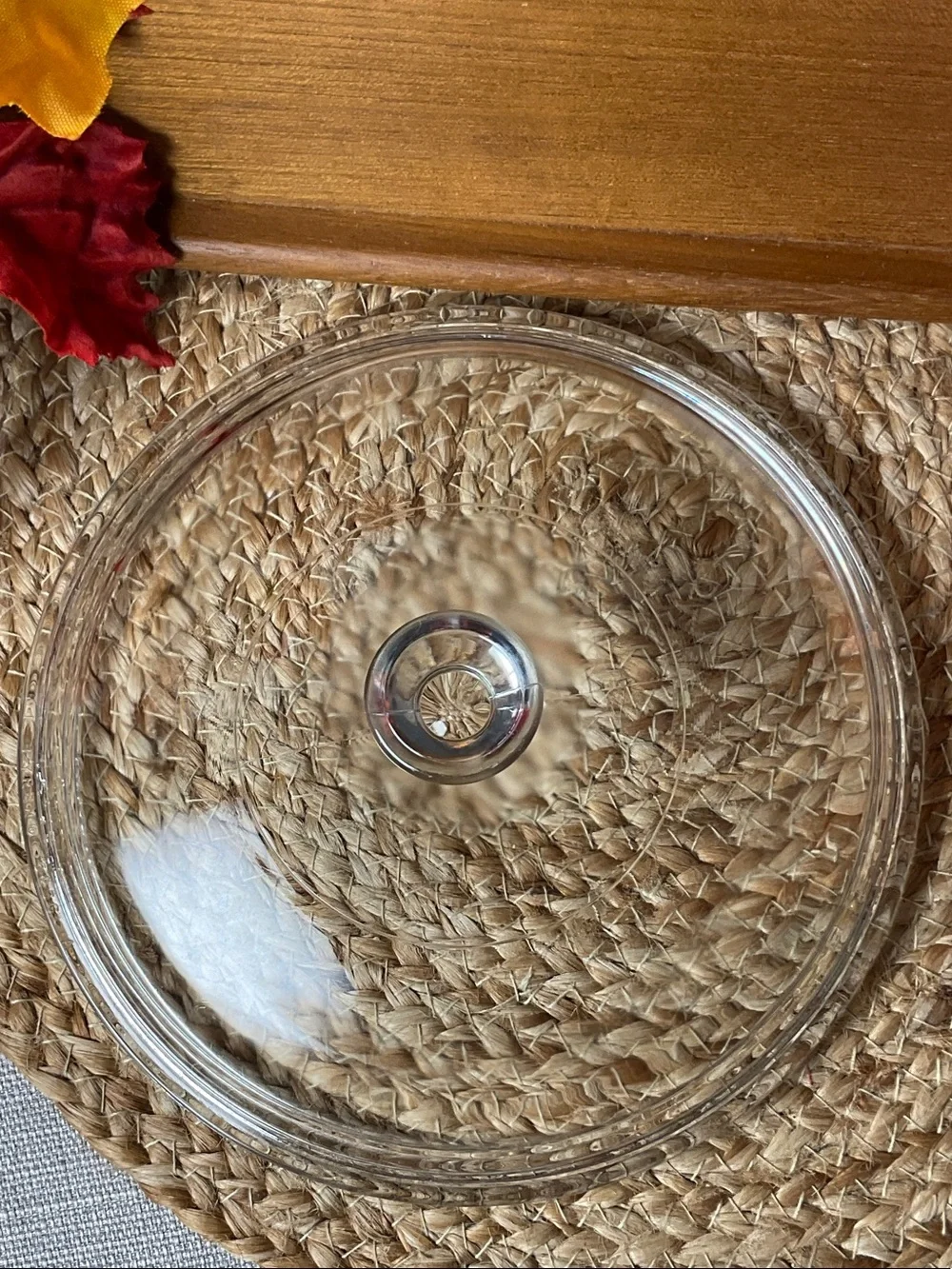 Vintage Pyrex Clear Glass 1.5 Qt Round Casserole Dish with matching Lid
